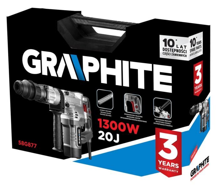 Udarni čekić za demoliranje SDS Max 1300W, BMC - GRAPHITE 58G877 - Image 9