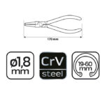 Klešta za unutrašnje seger prstenove, savijena, 180 mm - NEO TOOLS 01-044 - Slika 3
