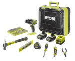 Set alata u koferu (aku. bušilica plus ručni alat i pribor) - RYOBI RDD18-2C20TAH - Slika 8