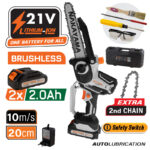 NAKAYAMA EC1200 aku mini testera 21V (20 cm, 2x2Ah baterije)