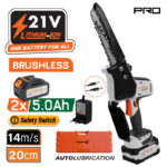 NAKAYAMA PRO EC1520 aku testera za orezivanje 21V (20 cm, 2x5Ah bat.)