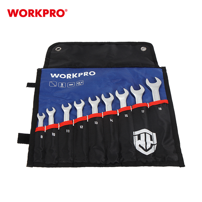 WP202502-1-1.jpg Set kombinovanih (viljuškasto-okastih) ključeva, 9 kom – WORKPRO WP202502 - Slika 1