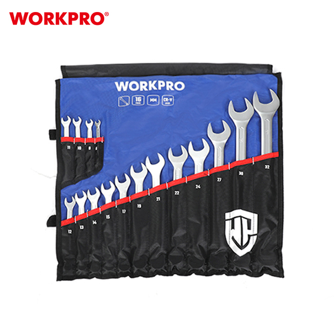 WP202503-1-1-2.jpg Set kombinovanih (viljuškasto-okastih) ključeva, 16 kom – WORKPRO WP202503 - Slika 1