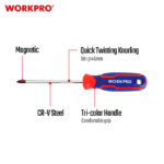 Odvijači dupli krstasti PZ (Pozidriv) – WORKPRO - Slika 3