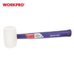 Čekić gumeni (BELI) sa plastičnom drškom, 450g – WORKPRO WP241040