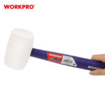 Čekić gumeni (BELI) sa plastičnom drškom, 450g – WORKPRO WP241040 - Slika 3