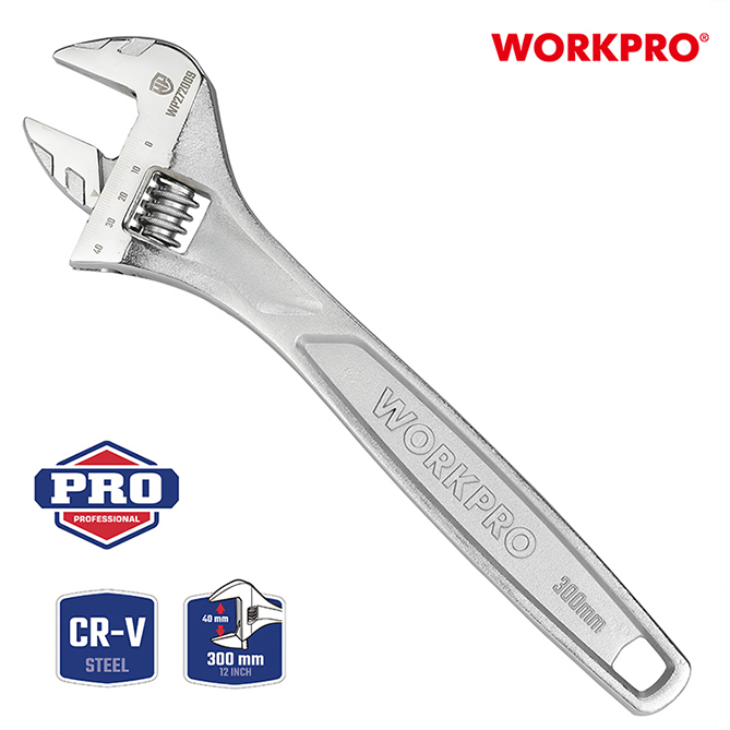 Podesivi teški (Heavy Duty) ključ, 300 mm – WORKPRO WP272009