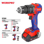 Aku. kompaktna udarna bušilica bez četkica (set), 20V (Li-Ion) – WORKPRO WP390019 - Slika 5