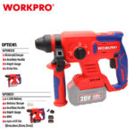 Aku. čekić-bušilica SDS+ (bez četkica), 20V – WORKPRO WP390300 - Slika 5