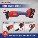 Aku. multifunkcionalni alat (bez četkica), 20V – WORKPRO WP393006 - Slika 3