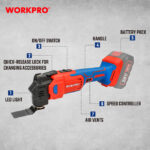 Aku. multifunkcionalni alat (bez četkica), 20V – WORKPRO WP393006 - Slika 5