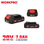 Set – punjač baterija (2,4A) sa dve baterije 20V (2.0Ah) – WORKPRO WP398005 - Slika 3