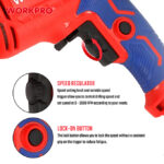 Električna udarna bušilica 710W,  13mm (Top cena) – WORKPRO WP470203 - Slika 6