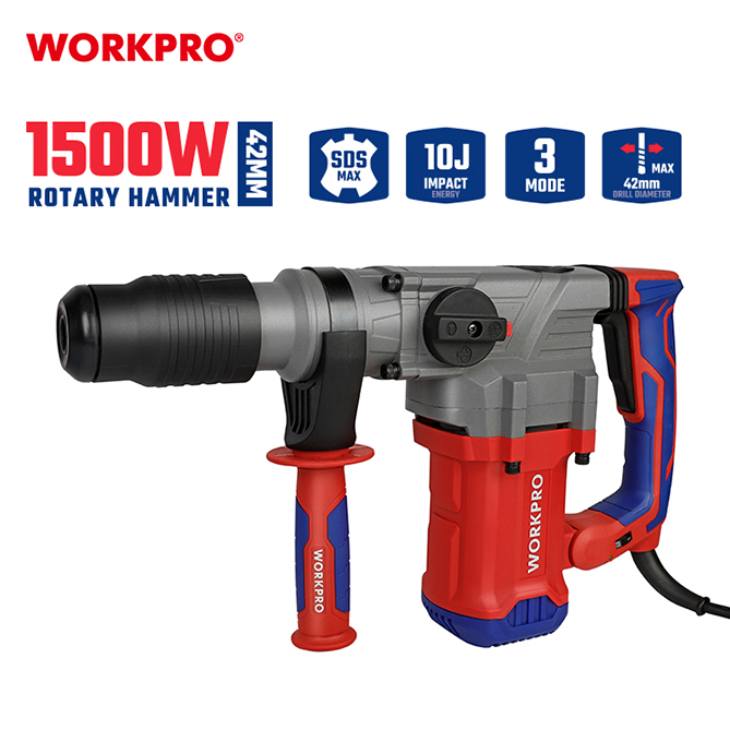 Električna rotaciona čekić bušilica SDS-MAX, 1500W (10 J) – WORKPRO WP470405