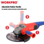 Električna ugaona brusilica 2200 W (230 mm) – WORKPRO WP472004 - Slika 5