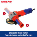 Električna ugaona brusilica 850W (sa regulacijom brzine), 125 mm  – WORKPRO WP472049 - Slika 4