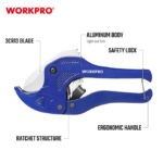 Makaze za PP cevi (3Cr13), 0-42 mm - WORKPRO WP301002 - Slika 2
