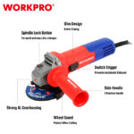 Električna ugaona brusilica 800W, 115 mm – WORKPRO WP472003 - Slika 2